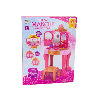 Children's Dressing Table With Gesture Sensor Accessories, Pink - 3