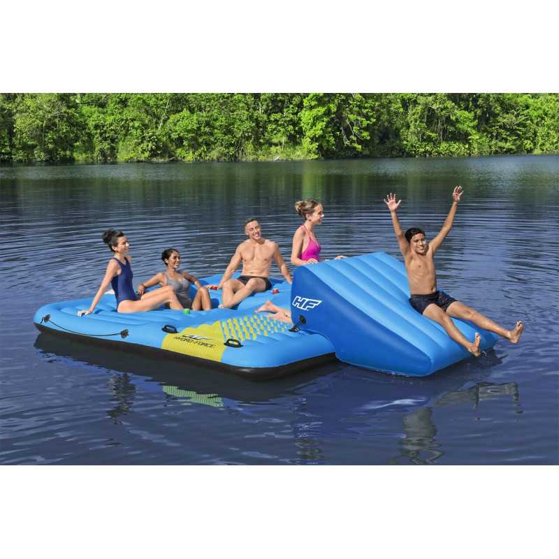 Pripučiamas plaustas HYDRO-Force + čiuožykla BESTWAY Pripučiamas plaustas HYDRO-Force + čiuožykla BESTWAY