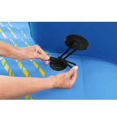 HYDRO-Force Island + Slide 376x311cm BESTWAY