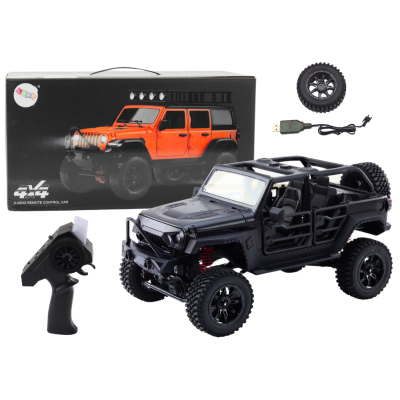RC valdomas visureigis 4x4, juodas