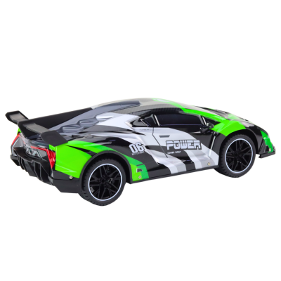 Sports Car Remote Controlled RC 1:10 25km/h Lights Green - 3