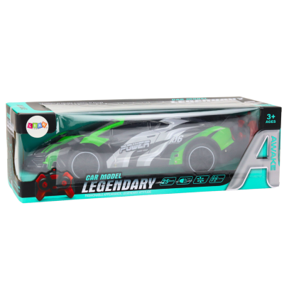 Sports Car Remote Controlled RC 1:10 25km/h Lights Green - 5