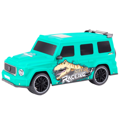 Remote Controlled RC Car with Dinosaur, 1:10 Scale, Green - 2