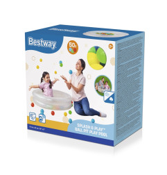 Pripučiamas baseinas su kamuoliukais BESTWAY (91x20cm), Rožiniai taškeliai