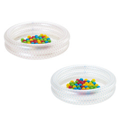 Pripučiamas baseinas su kamuoliukais  BESTWAY (91x20cm), Mėlyni taškeliai