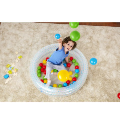 Pripučiamas baseinas su kamuoliukais  BESTWAY (91x20cm), Mėlyni taškeliai