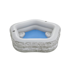 Pripučiamas baseinas su sėdynėmis BESTWAY (213x206x53cm)