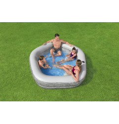 Pripučiamas baseinas su sėdynėmis BESTWAY (213x206x53cm)