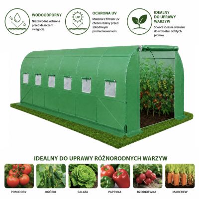 Daržovių šiltnamis 6x3x2 m, 18 m² - 8