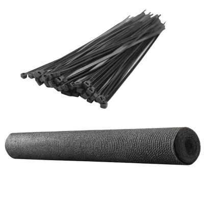 Apsauginis tinklas tvorai, skirtas tvoros uždengimui, pilkos spalvos, 1,5 m, 50 m, 140 g/m² - 4