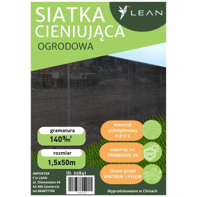 Apsauginis tinklas tvorai, skirtas tvoros uždengimui, pilkos spalvos, 1,5 m, 50 m, 140 g/m² - 5