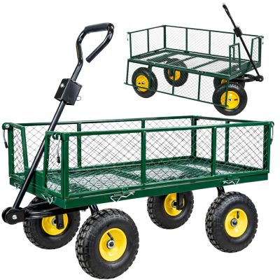 Sulankstomas plieninis sodo vežimėlis priekaba, 200 kg