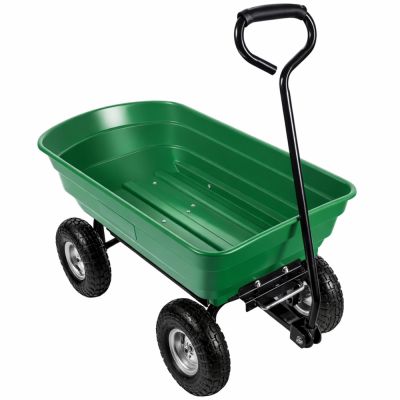 Garden Transport Cart Removable Tilting Tray Green 120 kg - 2