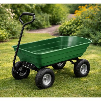 Garden Transport Cart Removable Tilting Tray Green 120 kg - 10