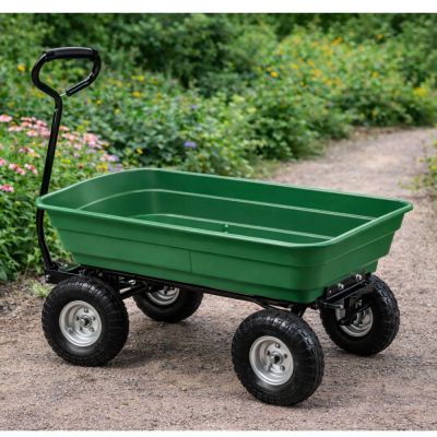 Garden Transport Cart Removable Tilting Tray Green 120 kg - 13