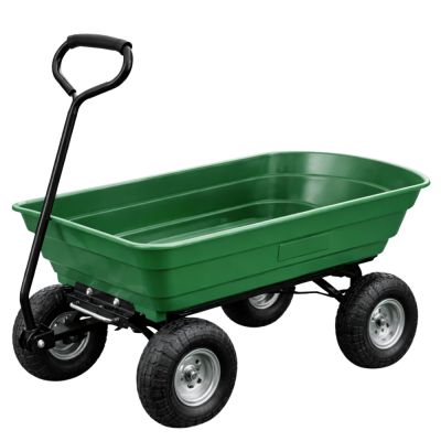 Garden Transport Cart Removable Tilting Tray Green 120 kg - 14
