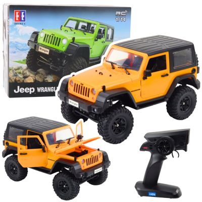 RC valdomas „Jeep Wrangler Rock Crawler“, oranžinis, 1:14
