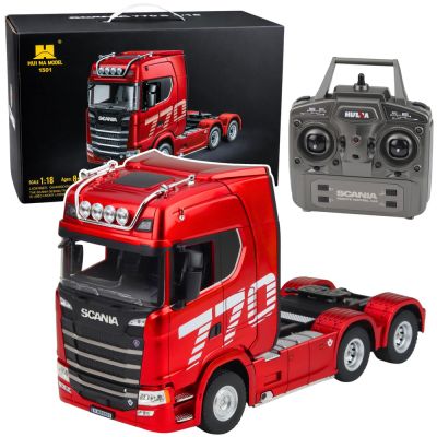RC valdomas „Scania Huina 1501“ sunkvežimis, raudonas, 1:18