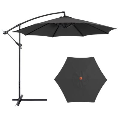 Side Garden Umbrella with Adjustable Tilt Cover 350 x 250cm Anthracite - 2