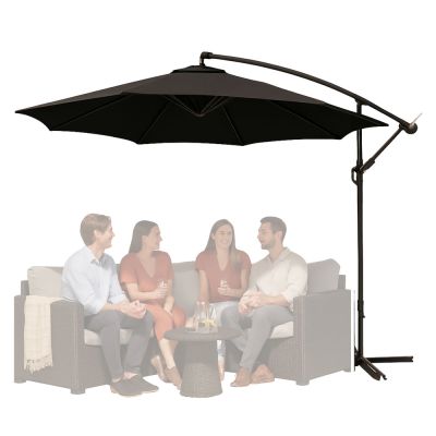 Side Garden Umbrella with Adjustable Tilt Cover 350 x 250cm Anthracite - 3