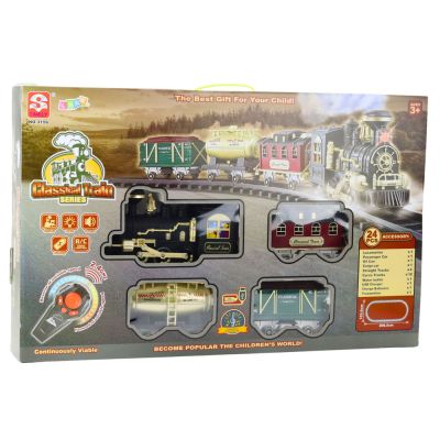 Electric Train Classic RC Train Lights Sounds Smoke 206 cm 24 pcs. - 5