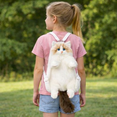Minkšta katės kuprinė su reguliuojamais diržais ir silikoninėmis letenėlėmis, balta, 50 cm - 3