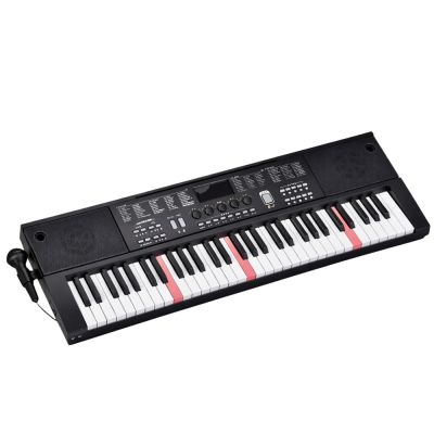 Elektrinis pianinas su klaviatūra ir mikrofonu, 200 garsų, 61 klavišas, 78 cm - 2