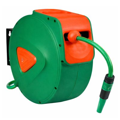 Ant sienos montuojamas automatinė ritė su sodo žarna (30 m + 2 m) - 2