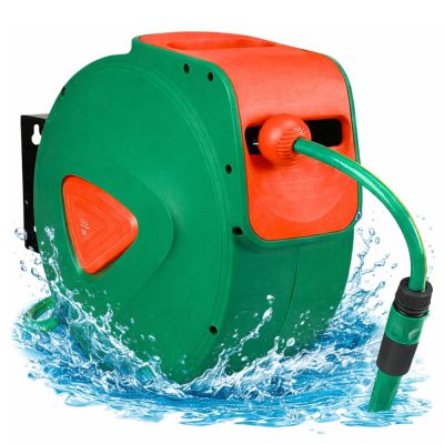 Ant sienos montuojamas automatinė ritė su sodo žarna (30 m + 2 m) - 3