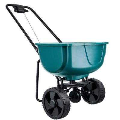 Rotary Seeder on Wheels for Fertilizing Grass Seeds Salt Sand 27L - 3