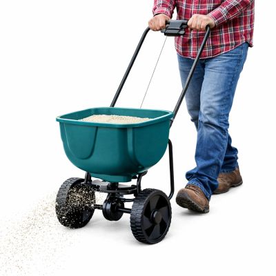 Rotary Seeder on Wheels for Fertilizing Grass Seeds Salt Sand 27L - 5
