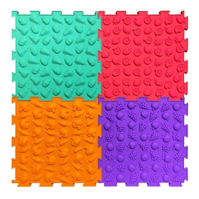 Jutiminio tako dėlionė, įvairių formų ir spalvų, 24,5 cm, 10 vnt. - 2