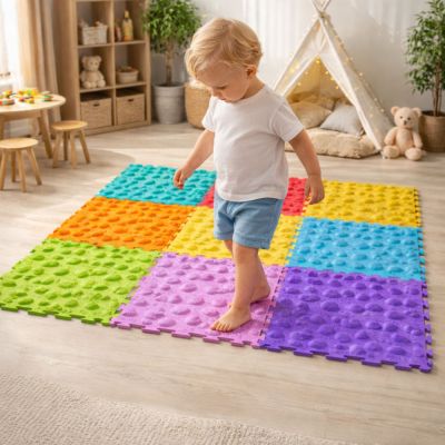 Jutiminio tako dėlionė, įvairių formų ir spalvų, 24,5 cm, 10 vnt. - 4