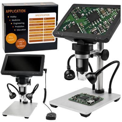Educational Digital Microscope Remote Control Wired 1200X LCD 7 INCH HD Camera
