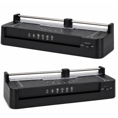 3-in-1 Laminator with Sealer and Guillotine for A3 Photo Documents Black - 3