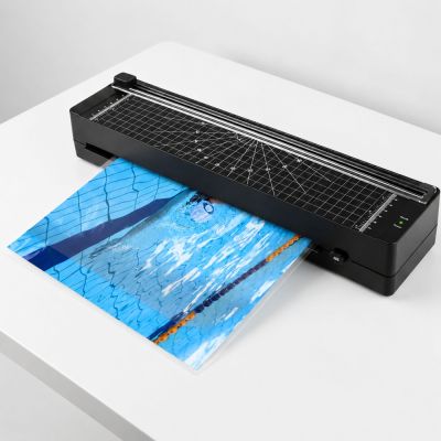 3-in-1 Laminator with Sealer and Guillotine for A3 Photo Documents Black - 5