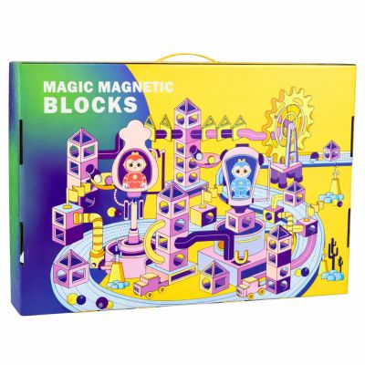 Magnetic Blocks Set Ball Track Mill Wheel 118 pcs. - 4