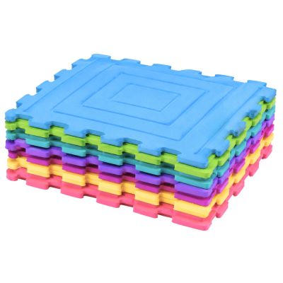 Jutiminis silikoninis dėlionės kilimėlis „Jutiminis takas“, spalvotas, 25 cm, 12 vnt. - 6