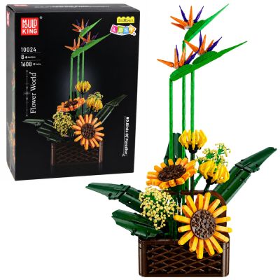 Construction Blocks Composition Sterlicja Sunflowers in a Pot 1608 pcs.