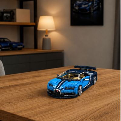 Construction Bricks Bugatth Sports Car Blue 1212 pcs. - 3