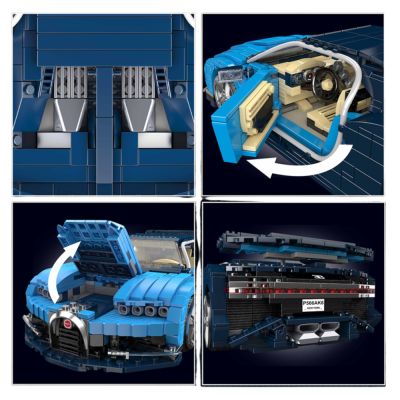 Construction Bricks Bugatth Sports Car Blue 1212 pcs. - 5