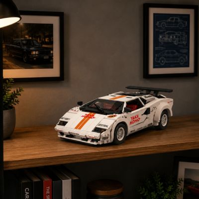 RC valdomas konstruktorius automobilis, baltas, 1384 detalės. - 3