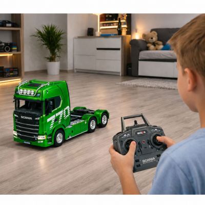 RC valdomas „Scania“ sunkvežimis žalias, 1:18 - 5
