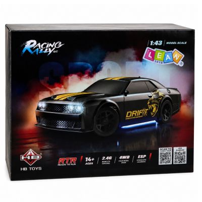RC Drift Sports Car Interchangeable Body Wheels 4WD Black 1:43 - 7