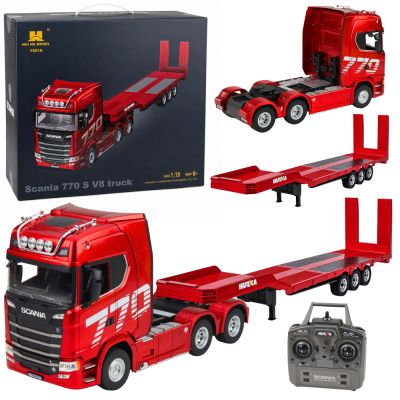 RC valdomas „Scania 770S“ sunkvežimis su priekaba „Huina Red“, 1:18