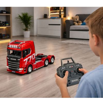 RC valdomas „Scania 770S“ sunkvežimis su priekaba „Huina Red“, 1:18 - 6