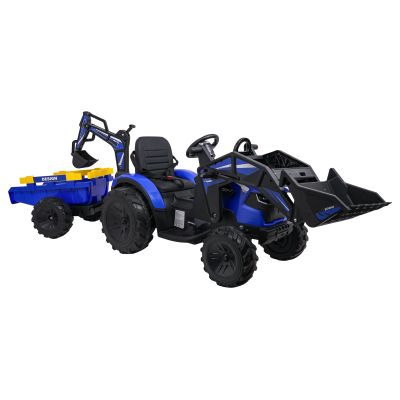 Vaikiškas Elektrinis Traktorius su priekaba 720-T, Mėlynas - 3
