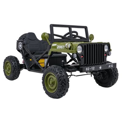 Vaikiškas elektrinis sunkvežimis STAR Military, Žalias - 3