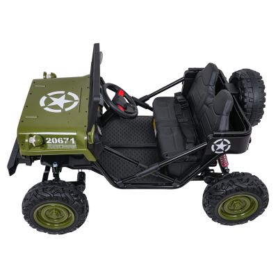 Vaikiškas elektrinis sunkvežimis STAR Military, Žalias - 7