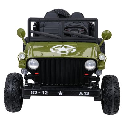 Vaikiškas elektrinis sunkvežimis STAR Military, Žalias - 11